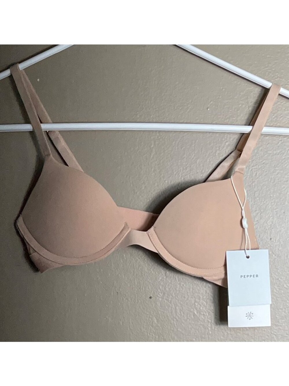 NWT Pepper Bra Lift Up Sienna Rose Nude Tshirt Molded Lingerie Intimates Wom 30A
